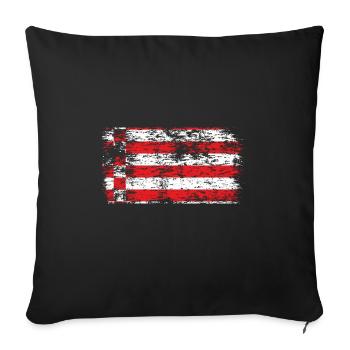 Bremen Flagge Bremer Fahne - Sofakissen mit Füllung 45 x 45 cm - Schwarz - Vorne