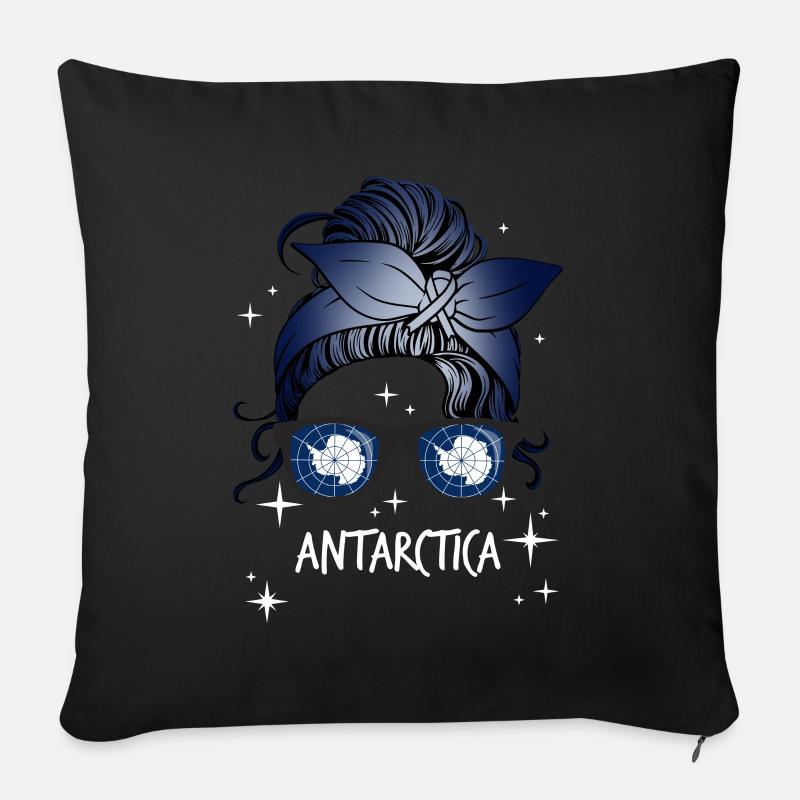 Antarktis - Sofakissen mit Füllung 45 x 45 cm - Schwarz