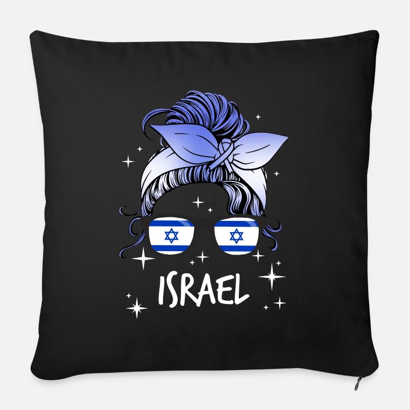 Israel - Sofakissen mit Füllung 45 x 45 cm - Schwarz