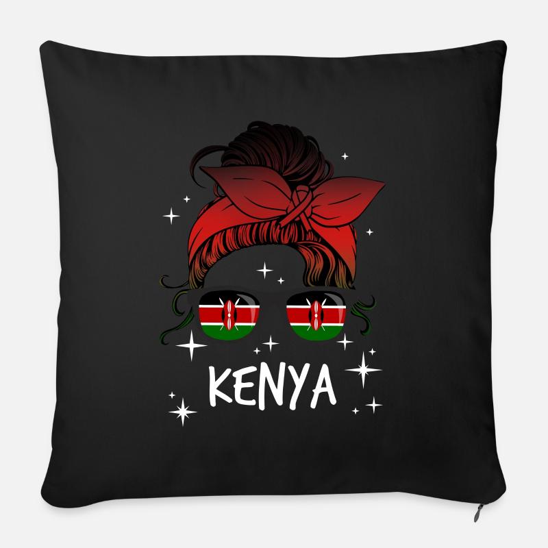 Kenia - Sofakissen mit Füllung 45 x 45 cm - Schwarz