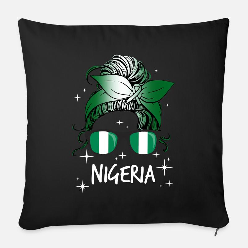 Nigeria - Sofakissen mit Füllung 45 x 45 cm - Schwarz