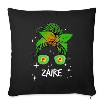 Zaire - Sofakissen mit Füllung 45 x 45 cm - Schwarz - Vorne
