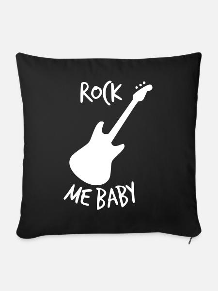 ROCK ME BABY - Sofakissen mit Füllung 45 x 45 cm - Schwarz