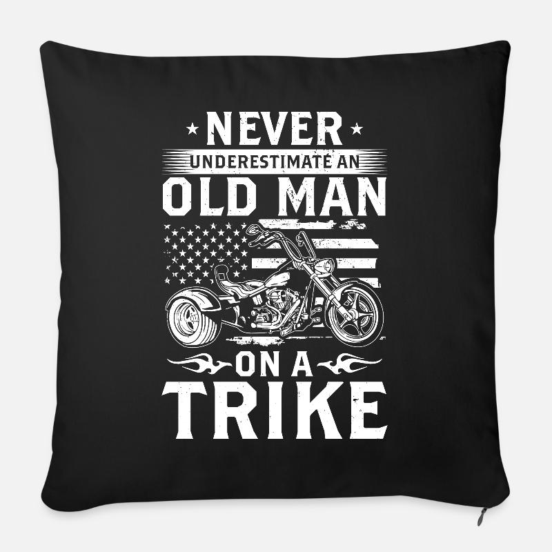 Trike - Sofakissen mit Füllung 45 x 45 cm - Schwarz