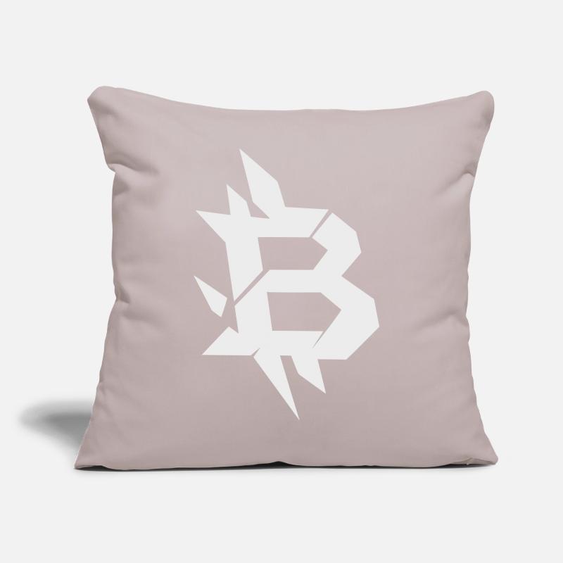 Bitcoin B angular design Sofa pillow with filling 45cm x 45cm