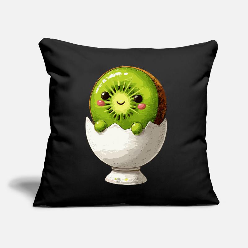 Kiwifruit in eggshell smile Sofa pillow with filling 45cm x 45cm