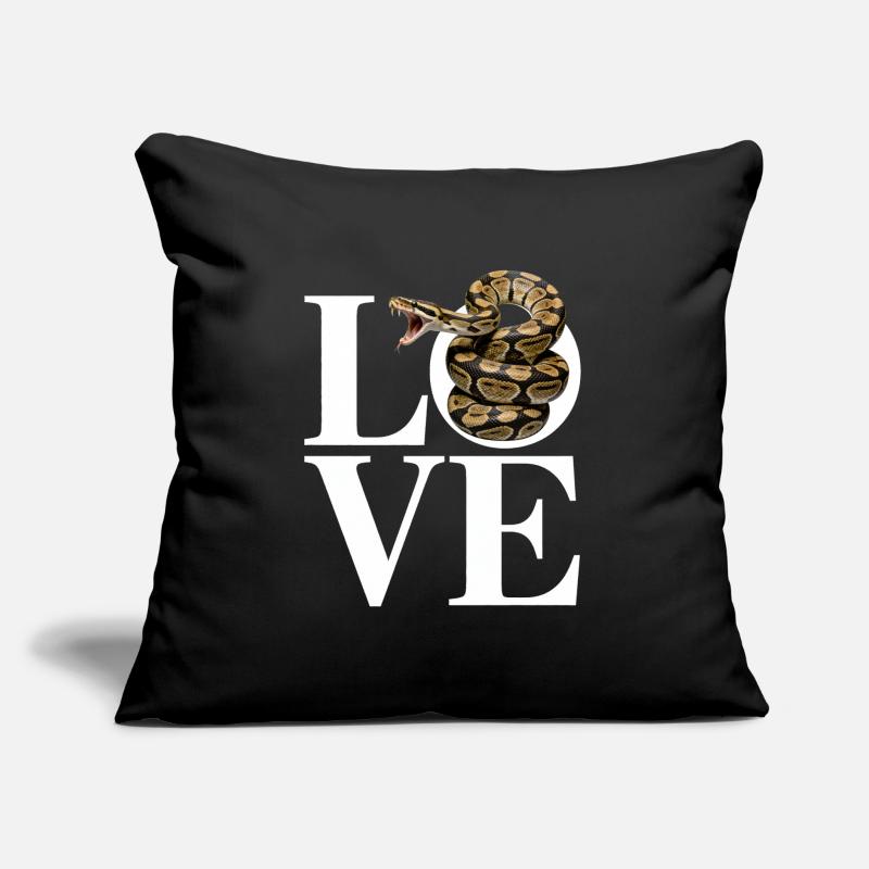 Königspython Schlangen LOVE Terrarium Python Sofakissen mit Füllung 45 x 45 cm