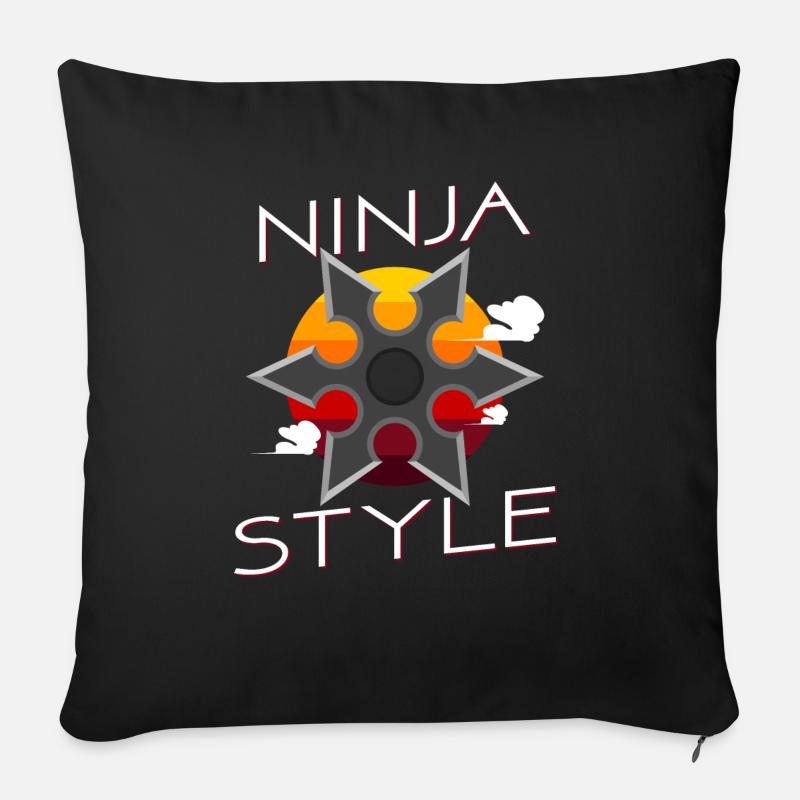 Ninja Style - Sofakissen mit Füllung 45 x 45 cm - Schwarz