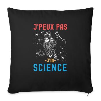 Science astronomie astronaute 2 - Coussin et housse de 45 x 45 cm - noir - Devant