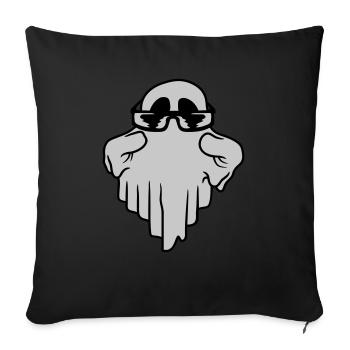 Sunglasses Ghost Comic Halloween - Sofa pillow with filling 45cm x 45cm - black - Front