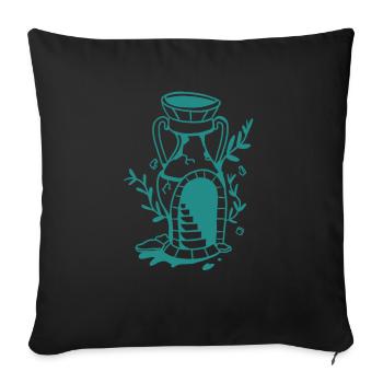 Vers l’infini et au delà - Coussin et housse de 45 x 45 cm - noir - Devant