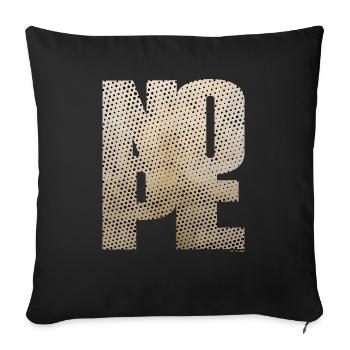 NOPE - don't be a yes sayer! - Sofa pillow with filling 45cm x 45cm - black - Front