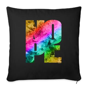 NOPE - don't be a yes sayer! - Sofa pillow with filling 45cm x 45cm - black - Front