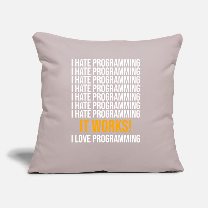 Codeur Développeur Programmeur Codage informatique informatique Coussin et housse de 45 x 45 cm