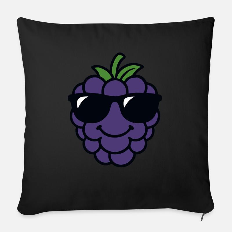 Tête de Mûre - Coussin et housse de 45 x 45 cm - noir