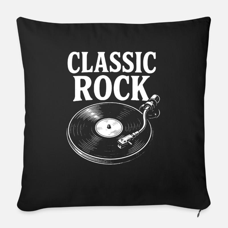 Rock classico - Cuscino da divano 45 x 45 cm con riempimento - nero