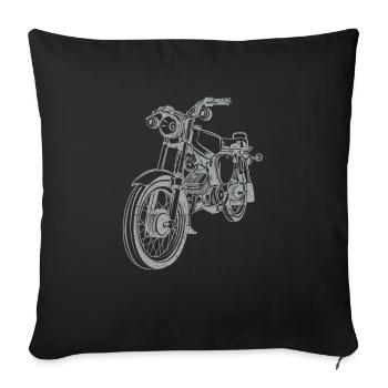 Simson S51 Silhouette Vintage ligne - Coussin et housse de 45 x 45 cm - noir - Devant