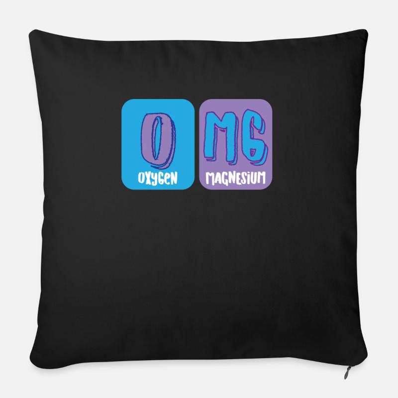 Funny - OMG - Element - Lustig - Cool - Geschenk - Sofa pillow with filling 45cm x 45cm - black