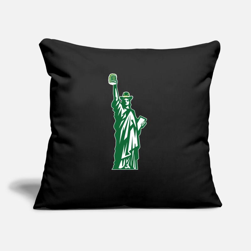Statue de la Saint-Patrick Statue de la Liberté Coussin et housse de 45 x 45 cm