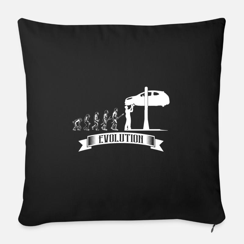 Evolution: Mécanicien automobile automobile mécatronique - Coussin et housse de 45 x 45 cm - noir