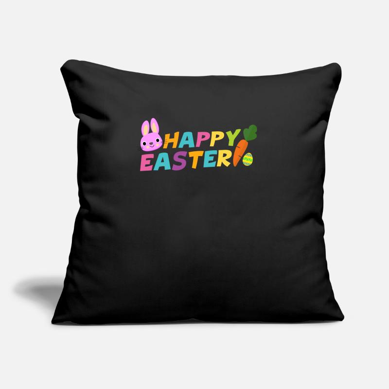 Happy Easter With Egg Carrot & Bunny Pascha Sofa pillow with filling 45cm x 45cm