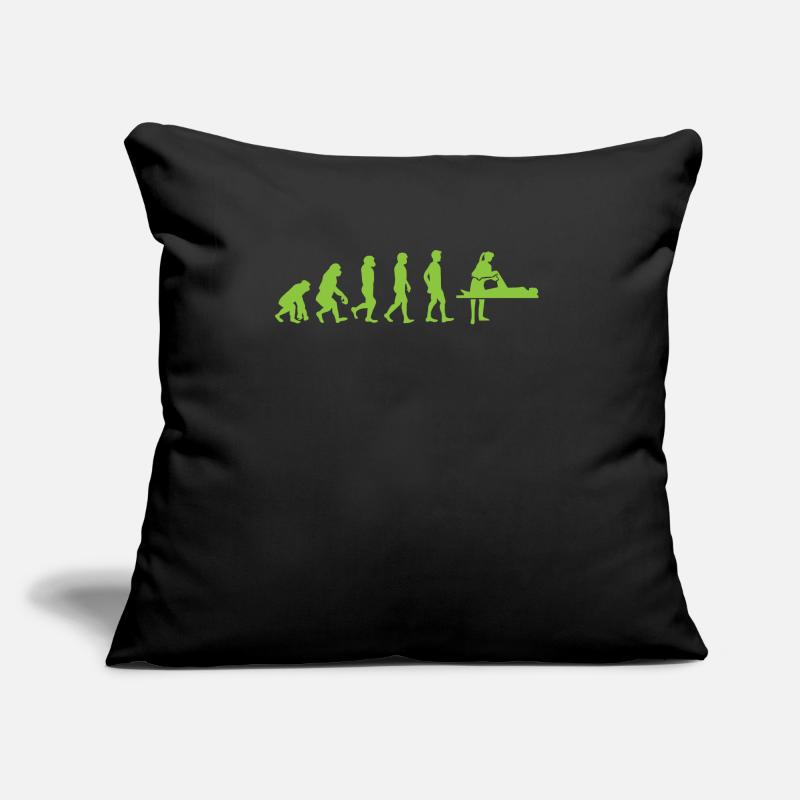 Evolution - Physiotherapeutin - Lustig - Geschenk Sofakissen mit Füllung 45 x 45 cm