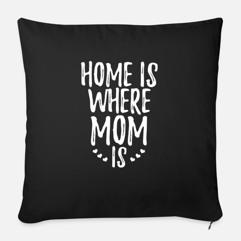 Fête des mères cadeau mère maternité - Coussin et housse de 45 x 45 cm - noir