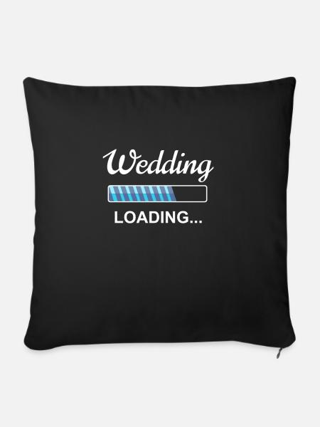Hochzeit Verlobung Hochzeitsplanung Geschenk - Sofakissen mit Füllung 45 x 45 cm - Schwarz