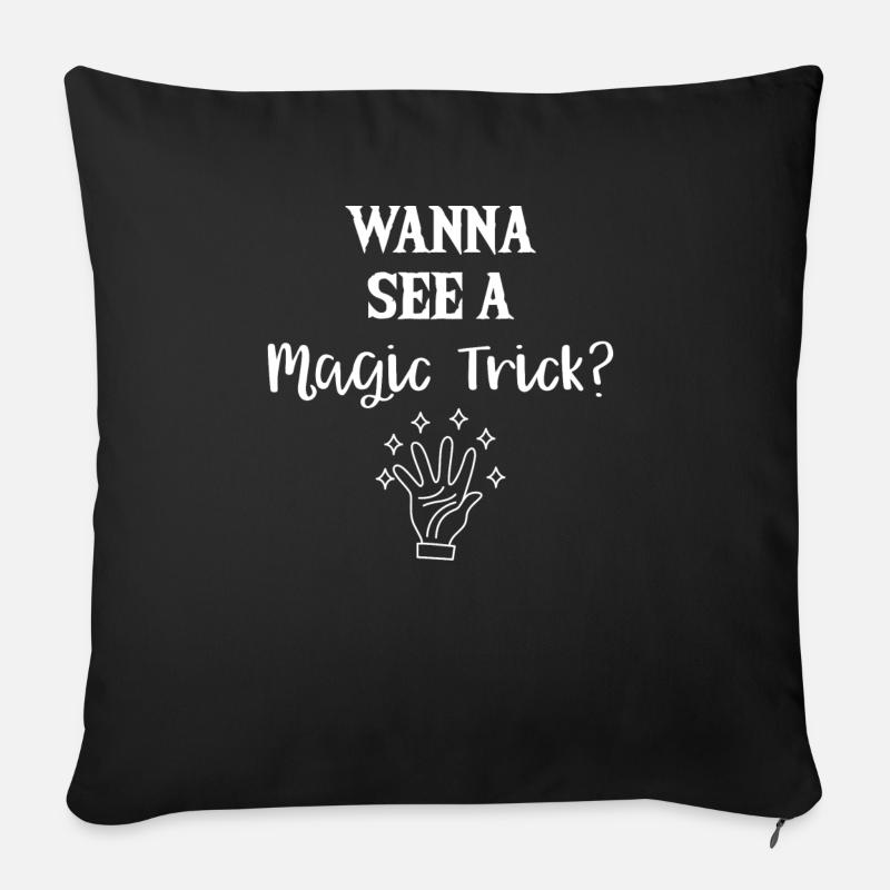 Magic Hat - Magic - Magic - Magic Trick - Sofa pillow with filling 45cm x 45cm - black