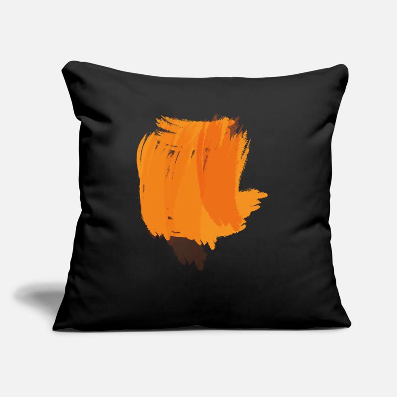 Farbe Klecks Spritzer Maler Geschenk bunt orange Sofakissen mit Füllung 45 x 45 cm