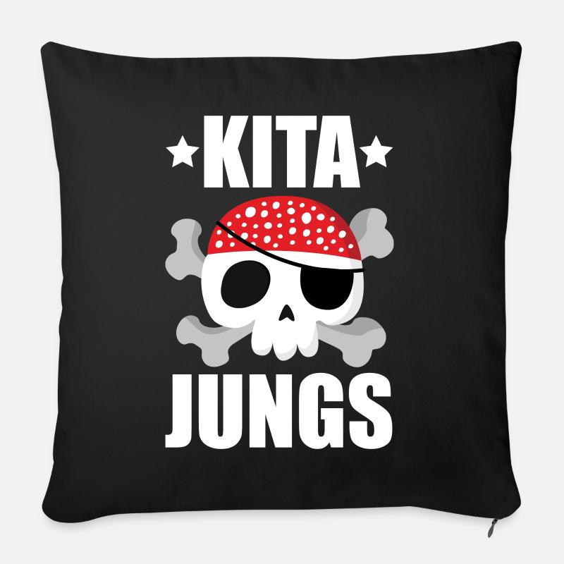 Kita Jungs - Sofakissen mit Füllung 45 x 45 cm - Schwarz