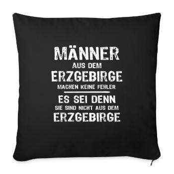 Erzgebirge Männer Ostdeutschland - Sofakissen mit Füllung 45 x 45 cm - Schwarz - Vorne