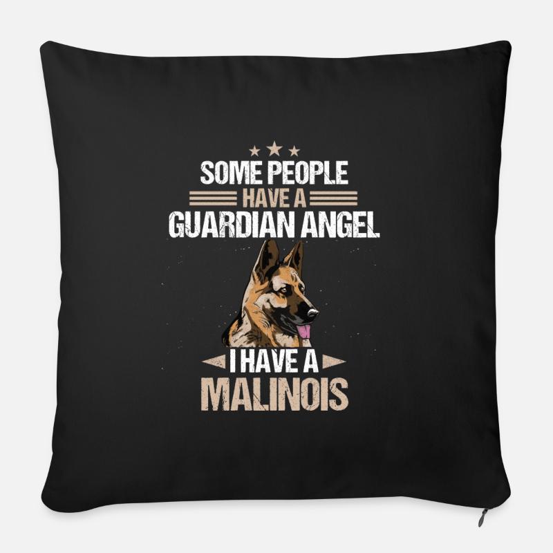 Malinois Hund - Sofakissen mit Füllung 45 x 45 cm - Schwarz