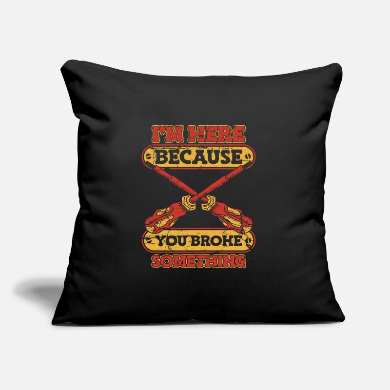 Electrician Electronics Technician Craftsman Profession Saying Sofa pillow with filling 45cm x 45cm