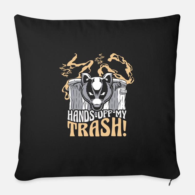Dachs Tier - Sofakissen mit Füllung 45 x 45 cm - Schwarz