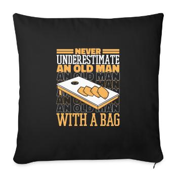 Cornhole Bean Bag Cornhole Joueur - Coussin et housse de 45 x 45 cm - noir - Devant