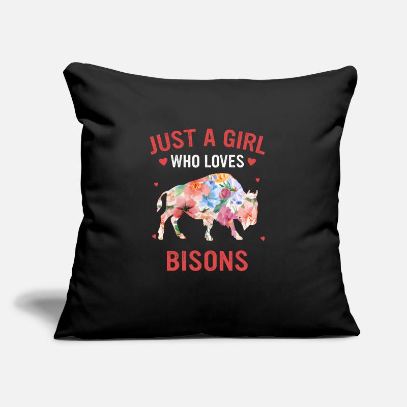 Bison Büffel Bulle Buffalo Bisons Sofakissen mit Füllung 45 x 45 cm