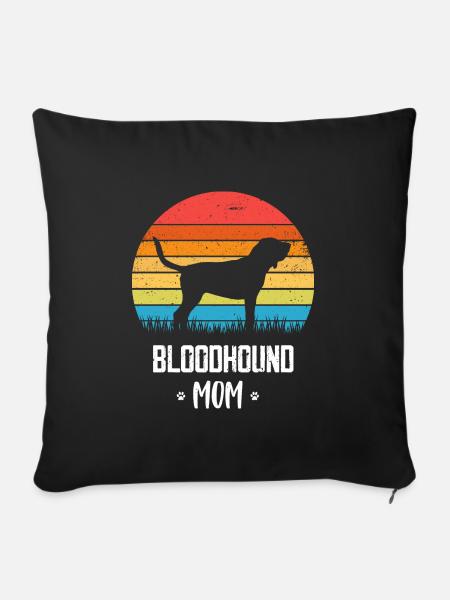 Bloodhound Hund - Sofakissen mit Füllung 45 x 45 cm - Schwarz