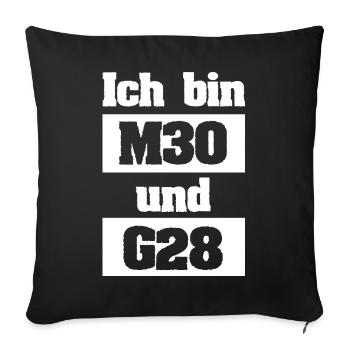 Feierabend-Shirt - Ich bin fertig und geht heim. - Sofakissen mit Füllung 45 x 45 cm - Schwarz - Vorne