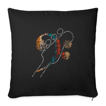 Du hörst die Musik und spürst den Bass - Sofakissen mit Füllung 45 x 45 cm - Schwarz - Vorne