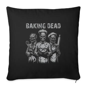 Baking Dead - backende Zombies - Sofakissen mit Füllung 45 x 45 cm - Schwarz - Vorne