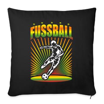 Fußball Fußballspieler Fußballer Geschenk - Sofakissen mit Füllung 45 x 45 cm - Schwarz - Vorne