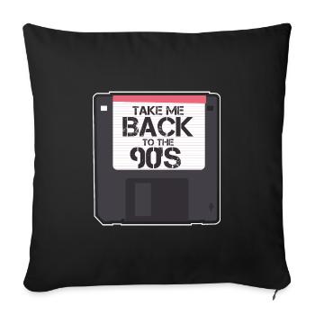 Take Me Back to the 90's vintage - Coussin et housse de 45 x 45 cm - noir - Devant