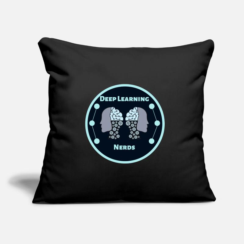 Künstliche Intelligenz - Deep Learning Nerds Logo Sofakissen mit Füllung 45 x 45 cm