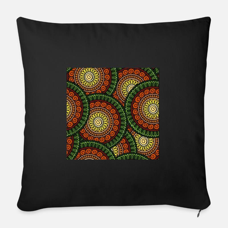 Muster Retro - Sofakissen mit Füllung 45 x 45 cm - Schwarz