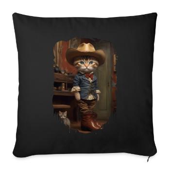 cow 3 - Coussin et housse de 45 x 45 cm - noir - Devant