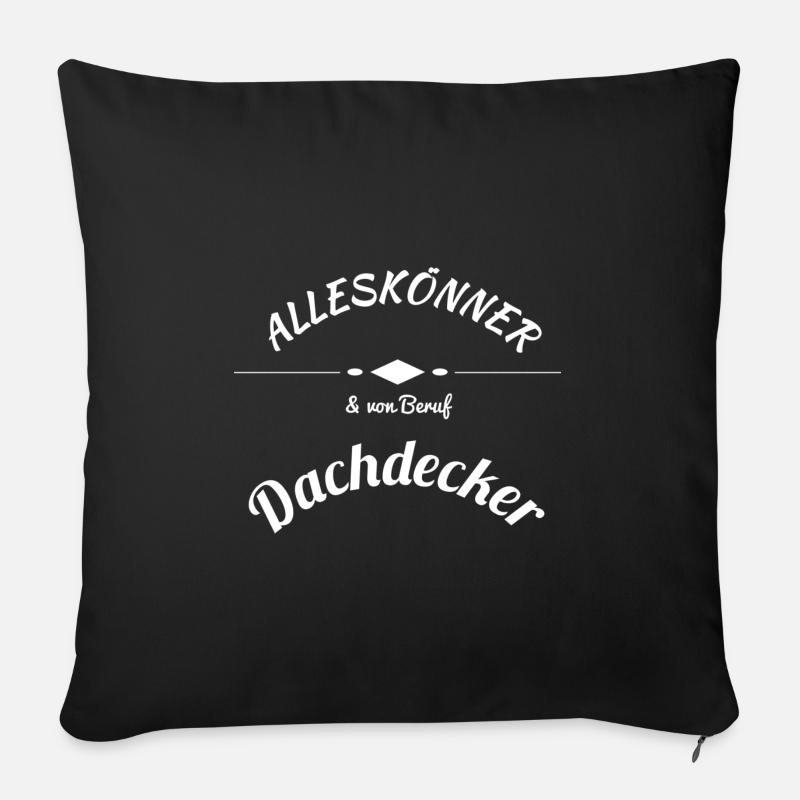 Dachdecker - Sofakissen mit Füllung 45 x 45 cm - Schwarz