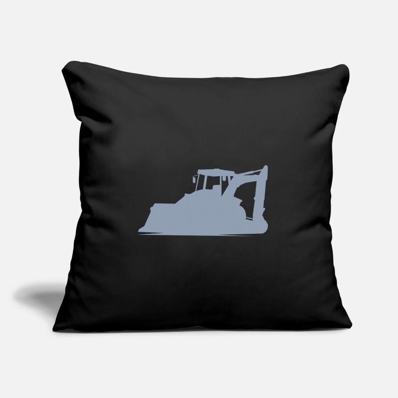 Excavator operator and construction equipment operator Silhouette – Sofa pillow with filling 45cm x 45cm