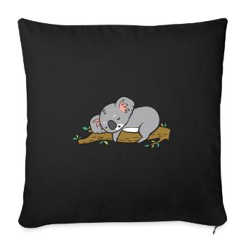 A cute koala is sleeping. - Sofa pillow with filling 45cm x 45cm - black - Front