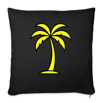 Palm Outline - Sofa pillow with filling 45cm x 45cm - black - Front